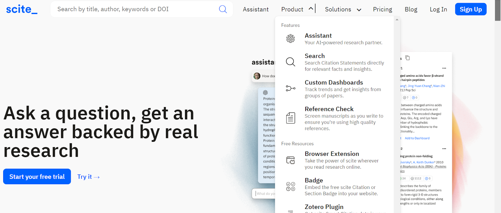 Visual representation of an AI tool streamlining the literature review process with automatic summaries.